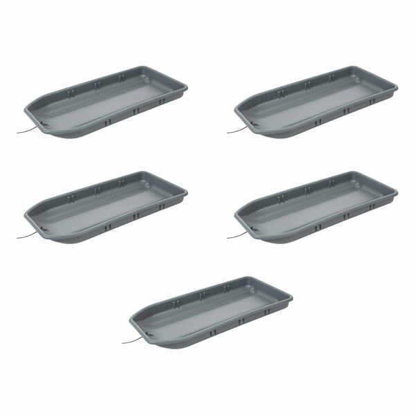 American Built Pro Dirt Rider Tool Sled, Polyethylene, Gray, 29 in W x 14 in D x 3-1/2 in H, 5 PK T1075-DR P5